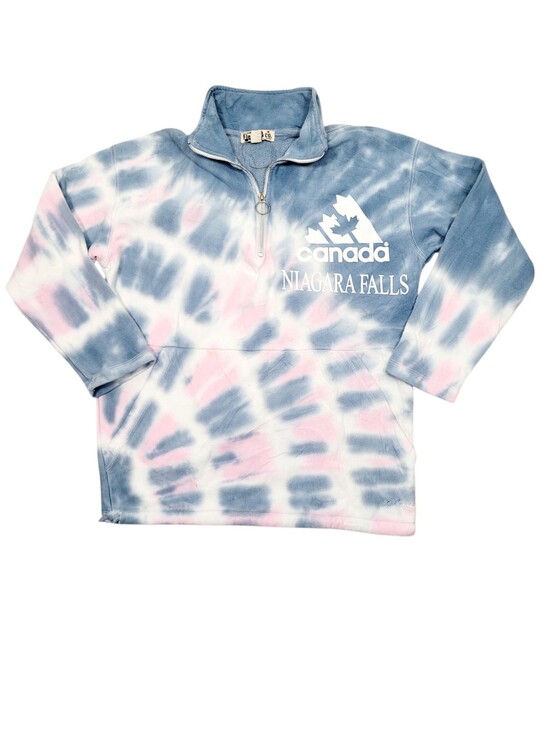 Vintage Other - Y2K Niagara Falls Canada Dye Tie Colour Quarter Zip Up Sweatshirt Size: M
